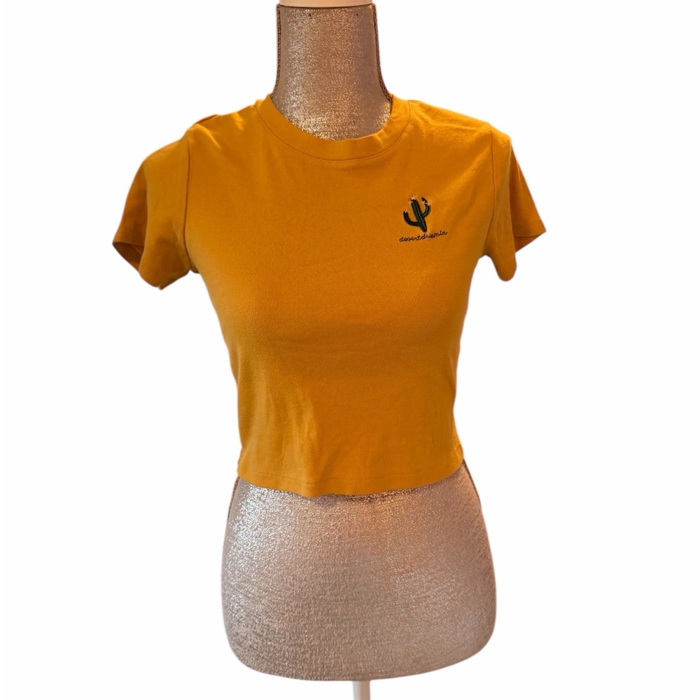 Cut & Paste cactus’s crop top yellow
